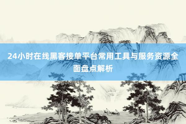 24小时在线黑客接单平台常用工具与服务资源全面盘点解析