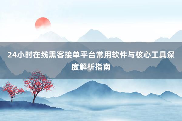 24小时在线黑客接单平台常用软件与核心工具深度解析指南