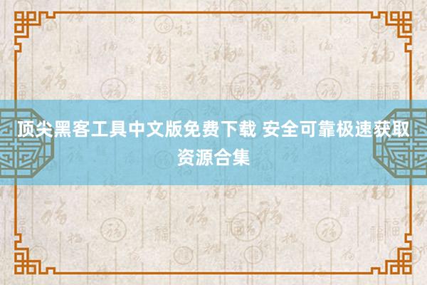 顶尖黑客工具中文版免费下载 安全可靠极速获取资源合集