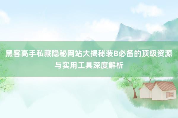 黑客高手私藏隐秘网站大揭秘装B必备的顶级资源与实用工具深度解析